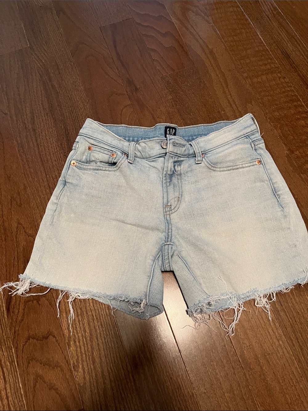 GAP Light Wash Denim Cutoff Shorts